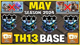 (TOP 20) BEST TH13 CWL BASE WITH LINK 2024 || TH13 WAR BASE WITH LINK 2024 || TH13 CLASH OF CLANS