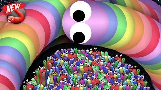 SLITHER IO A.I. 🐍 OMG Big Worm vs Tiny Snakes Best Fun Epic Slither io Game Play