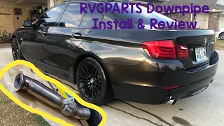 BMW F10 535i N55 RvgPerformance Downpipe Install & Review