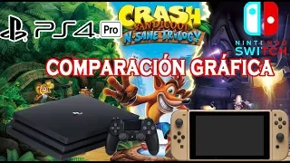 CRASH BANDICOOT NSANE TRILOGY. PS4 Pro VS SWITCH - COMPARACIÓN GRÁFICA