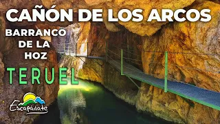 CAÑON DE LOS ARCOS (RUTA DEL RIO BLANCO por pasarelas), BARRANCO DE LA HOZ, CALOMARDE, TERUEL