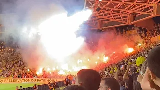 AMBIANCE FC NANTES - ASSE (1-1)  FUMIGENE DISCOURS KOMBOUARE KOLO MUANI PRESENTATION COUPE DE FRANCE