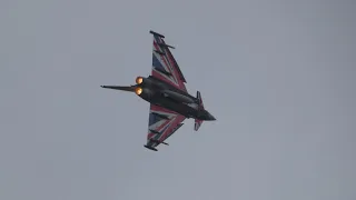 MEAN LOOKING RAF 'Blackjack' Typhoon Display At Old Buckenham 30th July 2023