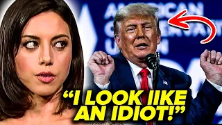 Aubrey Plaza Got Paid $7 An Hour To Do This For Donald Trump!