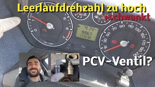 Leerlaufdrehzahl zu hoch | Leerlaufschwankungen, PCV Ventil KGE (gelöst) unruhiger Leerlauf | Ford