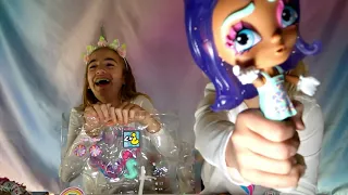 Moxie girlz doll reveal with pet rainbow pooping unicorn and Cookie swirl c doll reveal