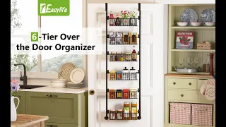 1Easylife 6-Tier Over the Door Pantry Organizer, Heavy-Duty Metal Pantry L093 Assembly Instruction