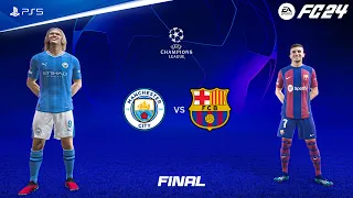 FIFA 24 - Manchester City vs Barcelona | UEFA Champions League Final | PS5™ [4K60FPS]