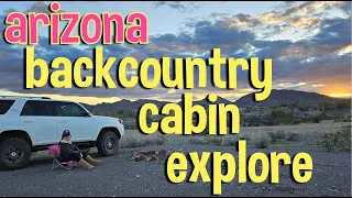 #711 Camping and Exploring a Remote Historic Cabin and Unusual Memorial in the Arizona Desert