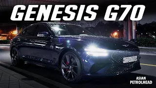 This is how the new Genesis G70 shines at Night!