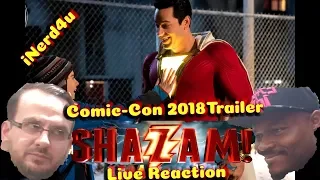 Shazam Trailer LIVE REACTION - Trailer Review  Reaction San Diego Comic-Con 2018