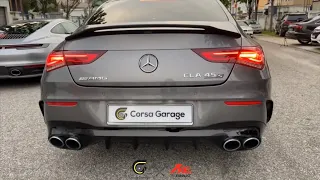 Mercedes-AMG C118 CLA45 S Fi EXHAUST Catless Downpipe X Valvetronic CatBack X Corsa Garage