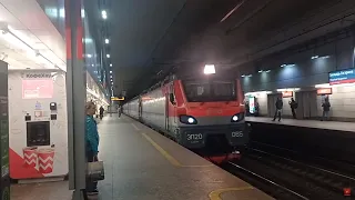"На подземной станции" ЭП20-065 с частным поездом 007 "Таврия" на станции МЦК Площадь Гагарина