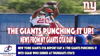 New York Giants OTA Report Day 6! The Giants punching it INTO Gear! Who shined at Thursdays OTA’s!