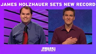 James Holzhauer Beats Roger Craig’s Single-Game Winnings Record | JEOPARDY!