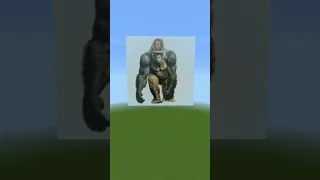 Gorilla🦍😲❤️Pixel art in Minecraft #shorts