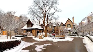 Snowy Day beautiful and Cozy Homes in Richmond Hill, Toronto, Canada,Ontario December , 2020