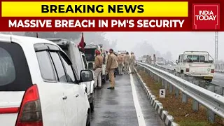 Massive Breach In PM Modi's Security In Punjab, PM's Convoy Stuck For 20 Minutes On Flyover