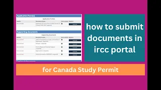 how to submit documents in ircc portal for Canada study permit (self apply)