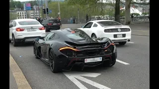 McLaren P1 cruising around Zurich. (Brutal acceleration!)