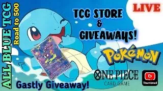 ROAD TO 500 - POKEMON & ONE PIECE RIP & SHIP W/ VINTAGE GIVEAWAY GAMES! EOS-GASTLY GIVEAWAY!!