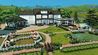 Huge Modern Farmhouse | The Sims 4 | Stop Motion | NO CC | Cottage Living