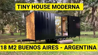 Así es la TINY HOUSE Moderna sobre RUEDAS de 18 M2 en Buenos Aires, ARGENTINA