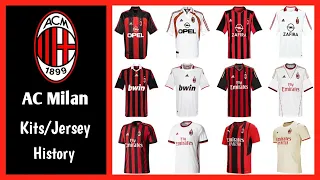 AC Milan Jersey History/Evolution from 2000 to 2022 (Home & Away) || AC Milan Kit 2021/2022