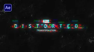 Distorted Glitch Text Animation in After Effects | After Effects Tutorial