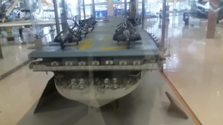 Walking around the USS Coral Sea model at Naval Aviation Museum