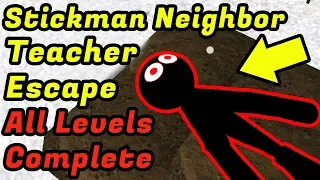 Stickman Teacher Neighbor School Escape 3D Level 1 To Level 15 Full Gameplay Walkthrough