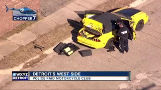 Police raid motorcycle club on Detroit's west side