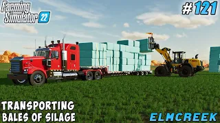 Cotton stubble mulching, loading & transport silage bales | Elmcreek Farm | FS 22 | Timelapse #121