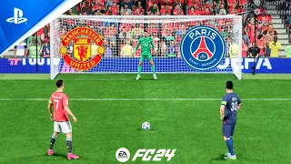 FC 24 | Manchester United vs PSG | Ronaldo vs Messi | Penalty Shootout - PS5 Gameplay