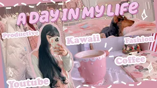 Recording Youtube Videos | Productive Day In My Life Cozy + Chill Aesthetic KAWAII Vlog 🌸