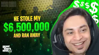 He Stole $6,500,000 And Ran Away (Part 2/2) - GTA 5 Online Gameplay Pakistan