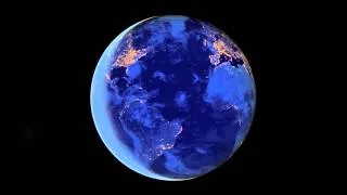 Night View of the Earth Showing City Lights | Space Video