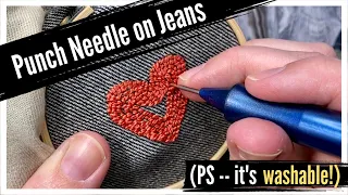 How to do Punch Needle on Denim | Tutorial