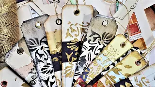 Scrap Busting For The Holidays! Easy Scrappy Gift Tags! From Junk Journal Scraps! The Paper Outpost!