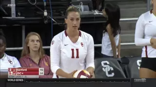 Women's Volleyball: USC 0, Stanford 3 - Highlights 10/23/16