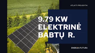 Saulės elektrinė - 9,79 kW Babtuose įrengta Energia Futura