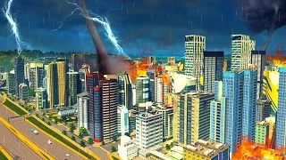 BIGGEST TORNADO DESTRUCTION EVER! (Cities: Skylines #19)