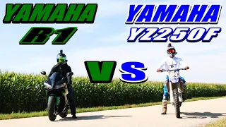 YAMAHA R1 VS. YAMAHA YZ250F!