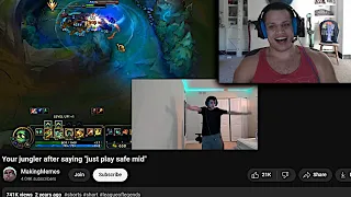 Tyler1 Reacts to Your jungler after saying "just play safe mid"