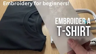 (EMBROIDERY FOR BEGINNERS) How to embroider on a t-shirt with an embroidery machine