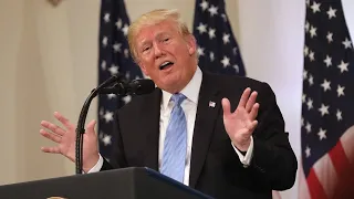 President Trump gives rare solo press conference