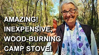 AMAZING! FOLDING, INEXPENSIVE, WOOD-BURNING CAMP STOVE TEST