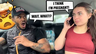 Saying "I THINK IM PREGNANT" Then Leaving The Car To See My Boyfriends Reaction *HILARIOUS*