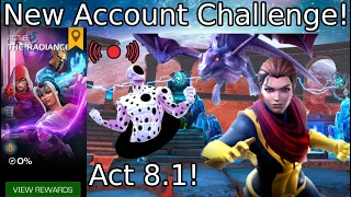 Live! New Account Challenge! Act 8 Time! Scytalis Boss Marvel Contest Of Champions