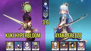 (F2P) C2 KUKI Hyperbloom & C0 AYAKA Freeze | 3.6 Spiral Abyss Floor 12 | Genshin Impact